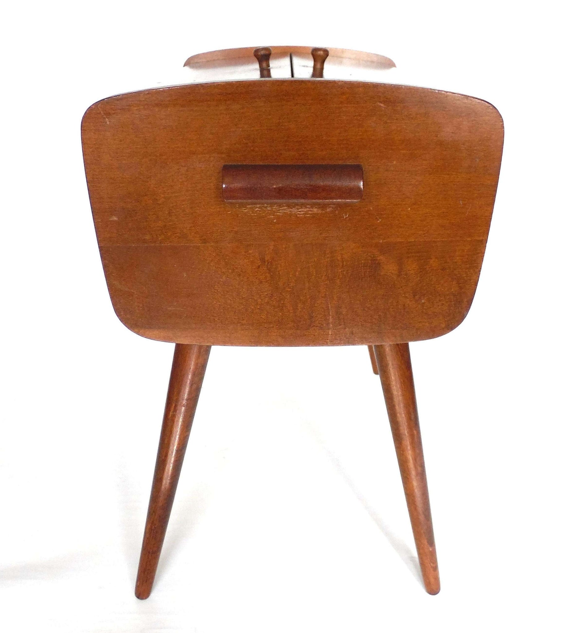 Sewing chest, Vintage Wooden Sewing Box on legs. Storage box for sewin