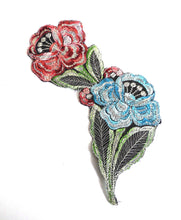 UpperDutch:Sewing Supplies,Flower Applique 1930s embroidered applique. Vintage floral patch, sewing supply.