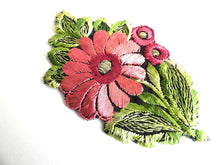 UpperDutch:Sewing Supplies,Flower Applique, 1930s vintage embroidered applique. Vintage floral patch, sewing supply.