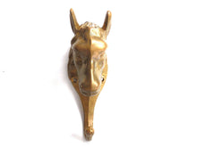 UpperDutch:Hooks and Hardware,1 (ONE) Horse Head Coat Hook, Horse, Solid Brass Horse Head Wall hook, Coat hooks, Hanger, equestrian.