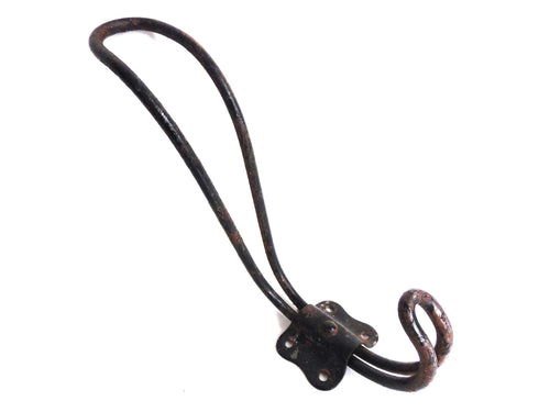 UpperDutch:Hooks and Hardware,Wire Coat Hook, Rusty Chipped Wall hook, Shabby Wall hook, Chipped paint Coat hook.