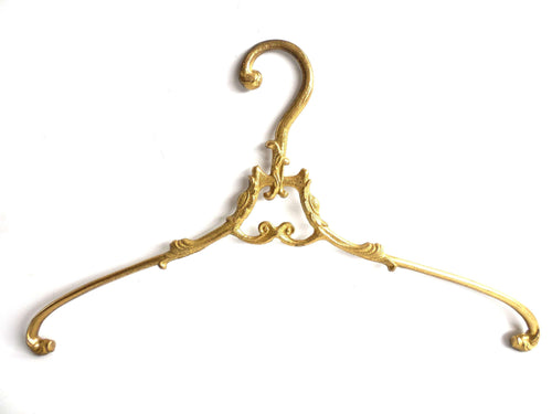 UpperDutch:Bride Hanger,1 (ONE) Brass Clothes Hanger, Clothes Hangers, Antique French Coat hanger, Wedding dress.