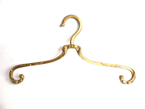 UpperDutch:Bride Hanger,1 (one) Brass Clothes Hanger, Clothes Hangers, Antique French Coat hanger, Wedding dress, Swivel.