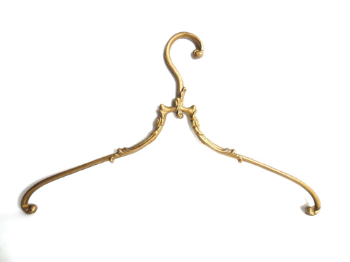 UpperDutch:Bride Hanger,1 (one) Brass Clothes Hanger, Clothes Hangers, Antique French Coat hanger, Wedding dress hanger.