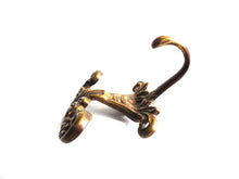 UpperDutch:Hooks and Hardware,Solid Brass Ornate Wall hook, Coat hook, Victorian Style hook made in Italy, Coat rack supply, storage supply.