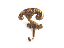 UpperDutch:Hooks and Hardware,Solid Brass Ornate Wall hook, Coat hook, Victorian Style hook made in Italy, Coat rack supply, storage supply.