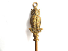 UpperDutch:Home and Decor,Shoe Horn Owl Shoe Spoon. Antique 15 Inch brass shoe horn with Owl.