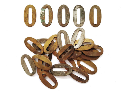 UpperDutch:Numbers,ONE Antique Zero, Number Null, Authentic Shabby Brass Number 0. Room number / Table number