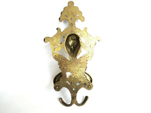 UpperDutch:Hooks and Hardware,Coat Hook, Vintage Antique Old Brass Wall Hook Lion Head Coat Hook, Victorian style.
