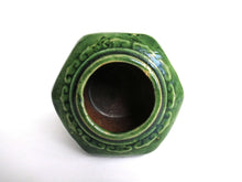 UpperDutch:Ginger Jar,Ginger Jar, Vintage Green Glazed Ginger Jar, Collectible pottery.