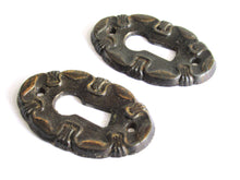 UpperDutch:Hooks and Hardware,1 (ONE) Oval keyhole plate, Keyhole cover, escutcheon, key hole frame, Furniture Hardware.