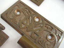 UpperDutch:,Set 2 pcs Authentic Antique Brass Hinges, Victorian ornate antique Hinges.