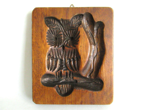 UpperDutch:,Springerle mold Owl Dutch Folk Art Cookie Mold, Speculaas plank.