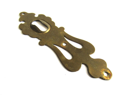 UpperDutch:Hooks and Hardware,Brass Escutcheon / Keyhole cover / Vintage key hole plate