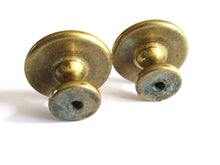 UpperDutch:Hooks and Hardware,1 (ONE) Small vintage brass Drawer knob, Cabinet pull,  Gold tone drawer pull. Brass cabinet hardware.