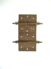 UpperDutch:,Set 2 pcs Authentic Antique Brass Hinges, Victorian ornate antique Hinges.
