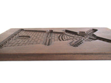 UpperDutch:,Dutch Windmill wooden cookie mold. Hand carved antique wooden mold made in Holland. The Netherlands, springerle, spiced cookies.