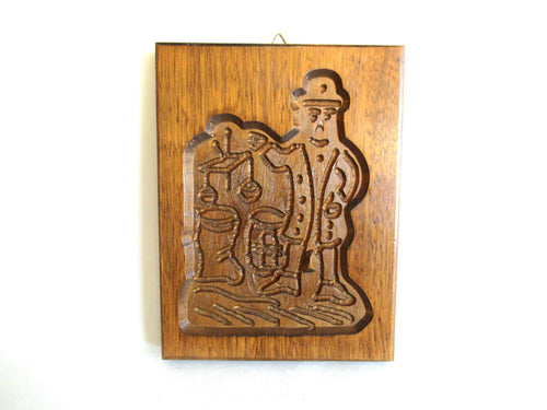 UpperDutch:,Cookie Mold, Wooden cookie mold. Wooden Dutch Folk Art Cookie Mold, springerle.