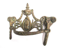 UpperDutch:,Rams head hardware. Drawer pull. Antique Brass Drawer Handle. Furniture Applique with Pull. Late 18th century restoration hardware