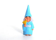 UpperDutch:,ONE Women Gnome figurine, after a design by Rien Poortvliet, Brb collectible pocket gnome, mini garden gnome.