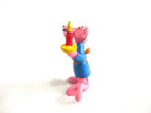 UpperDutch:,Pink Panther in Bathrobe holding a Candle Pvc Figurine Bully 1983 United Artists West Germany.