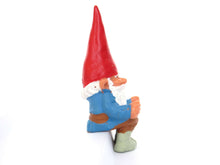 UpperDutch:,ONE David the Gnome figurine after a design by Rien Poortvliet, Brb gnome, Sitting Gnome, mini garden gnome.