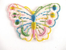 UpperDutch:Applique,Small Vintage butterfly applique, 1930s vintage embroidered applique. Vintage patch, sewing supply.