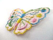 UpperDutch:Applique,Small Vintage butterfly applique, 1930s vintage embroidered applique. Vintage patch, sewing supply.