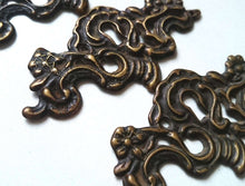 UpperDutch:Hooks and Hardware,1 Antique Solid Brass Keyhole frame, Antique Ornate Flower Key Hole Frame.