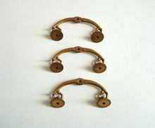 UpperDutch:Hooks and Hardware,ONE Brass Vintage Drawer Pull / Hanging Drawer Drop Handle