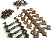 UpperDutch:Hooks and Hardware,ONE Antique Brass Drawer Handles / VintageHanging Drawer Drop Pulls