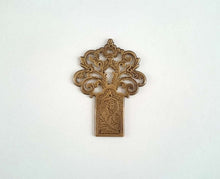 UpperDutch:Hooks and Hardware,Heavy solid brass tree / flower / floral ornament / escutcheon