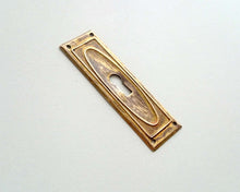 UpperDutch:Hooks and Hardware,Authentic Shabby antique Keyhole cover, Stamped Escutcheon, keyhole plate