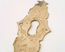 UpperDutch:Hooks and Hardware,Keyhole plate, shabby key hole frame, Antique metal Escutcheon.