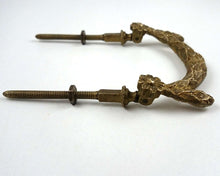 UpperDutch:Hooks and Hardware,Antique Solid brass Ornate Floral Ormolu Drawer Handle / Drawer Drop Pull with flowers