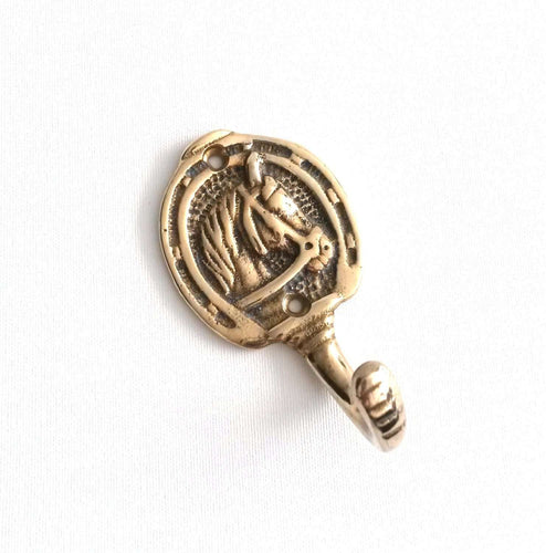 UpperDutch:Hooks and Hardware,1 Solid Brass Horse Head Wall hook / Coat hooks / Hanger