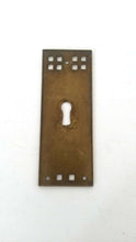 UpperDutch:Hooks and Hardware,Authentic Shabby antique Art Deco Keyhole cover, Stamped Escutcheon, keyhole plate.