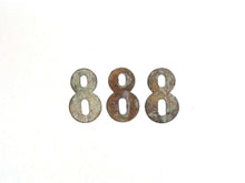UpperDutch:Numbers,ONE Antique Eight, Number 8, Authentic Shabby Brass Number Eight. Room number / Table number