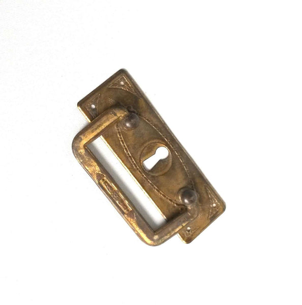 UpperDutch:Hooks and Hardware,Authentic Brass Antique Keyhole cover / Drawer Handle / Old Key Hole Plate / Escutcheon / Drop pull