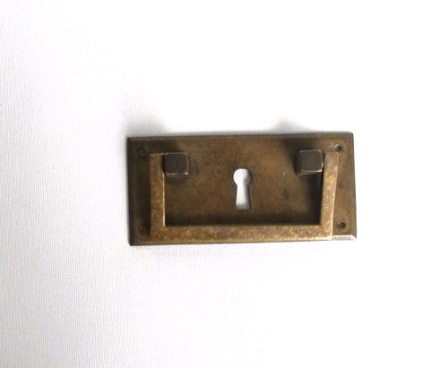 UpperDutch:Hooks and Hardware,Authentic Brass Antique Keyhole cover / Drawer Handle / Old Key Hole Plate / Escutcheon / Drop pull