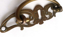 UpperDutch:Hooks and Hardware,1 (one) Antique Solid Brass Drawer Pull, Drop pull, Drawer Handle