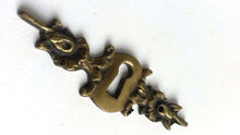 UpperDutch:Hooks and Hardware,Antique Solid Brass Keyhole cover, escutcheon, vintage key hole frame.