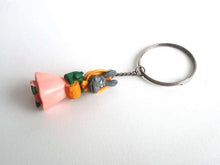 UpperDutch:Land of Magiful,Donkey key chain / dressed donkey figurine / keychain made in the sixties / 60s key chain / large zipper pull charm / bag charm