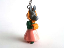 UpperDutch:Land of Magiful,Donkey key chain / dressed donkey figurine / keychain made in the sixties / 60s key chain / large zipper pull charm / bag charm