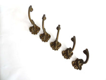 UpperDutch:Hooks and Hardware,1 (ONE) Solid Brass Ornate Wall hook, Coat hook. Storage solution.