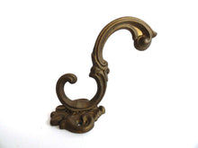 UpperDutch:Hooks and Hardware,1 (ONE) Solid Brass Ornate Wall hook, Coat hook. Storage solution.
