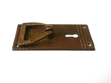 UpperDutch:Hooks and Hardware,Art Deco Antique Shabby Cabinet Drop Pull  / Vintage Door Knob / Distressed Door Handle / Key hole cover / Escutcheon