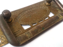UpperDutch:Hooks and Hardware,Authentic Brass Antique Drawer Handle / Old hardware / Escutcheon / Drop pull