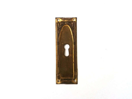 UpperDutch:Hooks and Hardware,Keyhole cover, Stamped Shabby Escutcheon, keyhole plate.