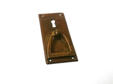 UpperDutch:Hooks and Hardware,Art Deco Antique Shabby Cabinet Drop Pull  / Vintage Door Knob / Distressed Door Handle / Key hole cover / Escutcheon